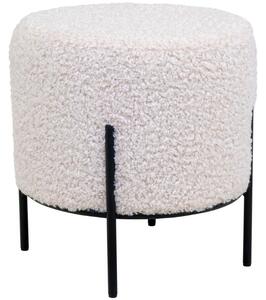 Nordic Living Malone fehér szövet zsámoly 35,5 cm