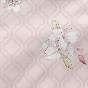 Basic Chinoiserie rózsaszín pamut lepedő, 180 x 200 cm - Happy Friday