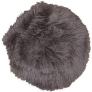 Nordic Living Világosbarna Lenny ülőpárna 35 cm báránybőrből