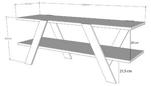 TV asztal/szekrény Augustine (fehér + szürke). 1072272
