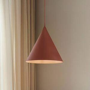 TK Lighting Cono függőlámpa, egylámpás, Ø 25 cm, téglavörös, dimmelhető, Piros, Nappali / Étkező, fém, Modern