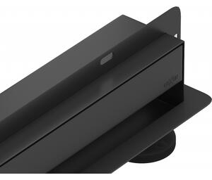 Mexen Flat Wall 2 az 1-ben fali zuhanyfolyóka 60 cm, Fekete - 1730060