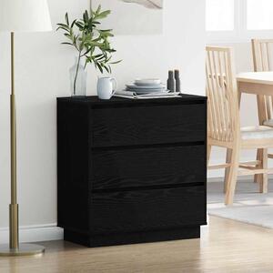 Éjjeliszekrény Fekete tölgy 71 x 34,5 x 75 cm Szerelt fa
