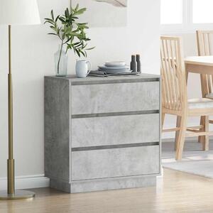 Éjjeliszekrény Beton Szürke 71 x 34,5 x 75 cm Szerelt fa