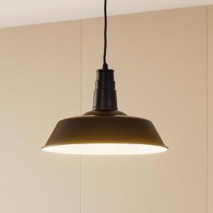 Lindby lógó világítás Laylan, fekete/fehér, Ø 36 cm, fém, dimmelhető, Fekete, Nappali / Étkező, fém, Modern