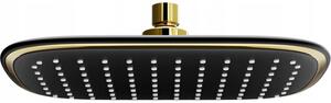 Mexen D-49 zuhanyfej 25x19 cm, fekete/arany - 79749-75