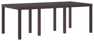 Kerti Asztal Barna 200 x 100 x 73 cm polirattan