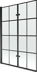 Mexen Castor Kádparaván 2 részes 120 x 150 cm, fekete wzór, fekete - 892-120-002-70-77 Kádparaván