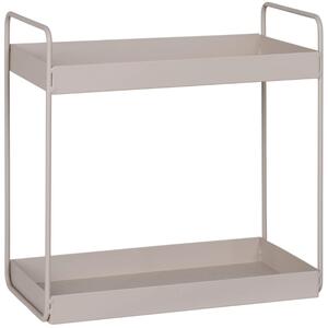 Nordic Living Bézs fém állópolc Rabano 30 x 15 cm