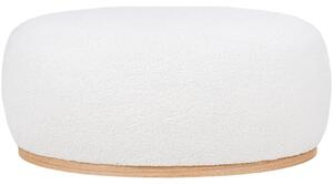 Nordic Living Fehér bouclé zsámoly Belfort 54,5 x 88,5 cm