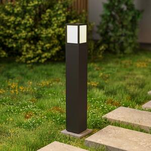 Deko-Light Facado II ösvényvilágítás, magasság 65 cm, szögletes, sötétszürke/opál, dimmelhető, Alu / szürke / cink, Alumínium