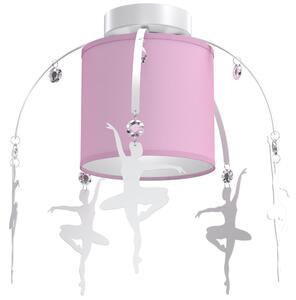 Milagro Baletnica mennyezeti gyereklámpa, 35x32 cm, rózsaszín, 1xE27 foglalattal