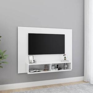 Fehér szerelt fa fali TV-szekrény 120 x 23,5 x 90 cm