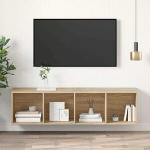 Sonoma tölgy színű szerelt fa fali TV-szekrény 37x37x142,5 cm