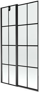 Mexen Flip Kádparaván 1 részes 100 x 150 cm, fekete wzór, fekete - 894-100-101-70-77 Kádparaván