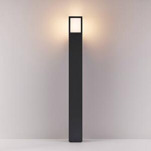 Deko-Light Facado II útvilágítás, magasság 100 cm, szögletes, sötétszürke/opál színű, dimmelhető, Alu / szürke / cink, Alumínium