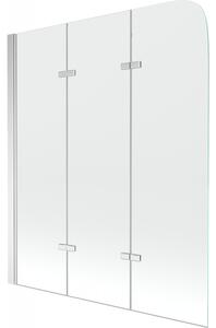 Mexen Felix 3-szárnyú fürdőszobai paraván 120 x 140 cm, átlátszó, króm - 890-120-003-01-00