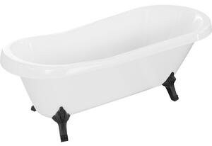Mexen, Mexen Retro wanna wolnostojąca 170 x 75 cm, fehér, fekete lábak - 53251707500-70