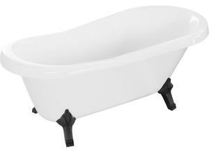 Mexen Retro szabadon álló kád 150 x 73 cm, fehér, fekete lábak - 53251507300-70