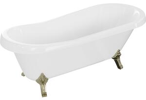 Mexen Retro szabadon álló kád 170 x 75 cm, fehér, arany lábak - 53251707500-50