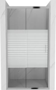 Mexen Apia tolóajtós zuhanyajtó 90 cm, csíkos, króm - 845-090-000-01-20