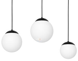 Milagro Lima függesztett lámpa, 60x20 cm, fekete-fehér, 3xE14 foglalattal