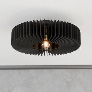 EGLO Palombaia mennyezeti lámpa, fekete, Ø 50 cm, acél/fa, E27, dimmelhető, Fekete, fém