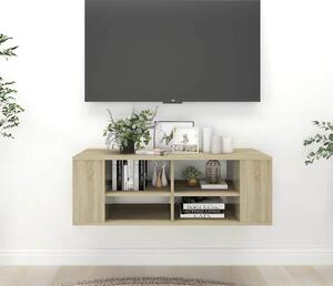 Sonoma tölgy szerelt fa falra szerelhető TV-szekrény