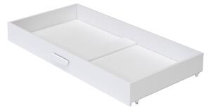 Bianco gurulós ágyneműtartó 70x140-es babaágyhoz bordázott fehér