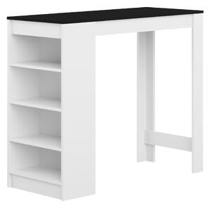 Fehér bárasztal fekete asztallappal 115x50 cm Aravis - TemaHome France