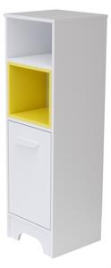 Bianco keskeny nyitott +1 ajtós szekrény sárga polcbetéttel