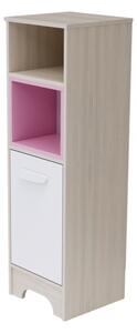 Ice cream keskeny nyitott +1 ajtós szekrény pink polcbetéttel