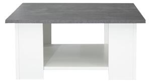 Fehér dohányzóasztal beton dekoros asztallappal 67x67 cm Square - TemaHome