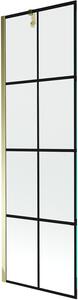Mexen Next Kádparaván 1 részes 60 x 150 cm, fekete wzór, arany - 895-060-000-00-77-50 Kádparaván