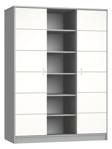 Alda selyemszürke 3 osztású szekrény világos szürke 1213-2111