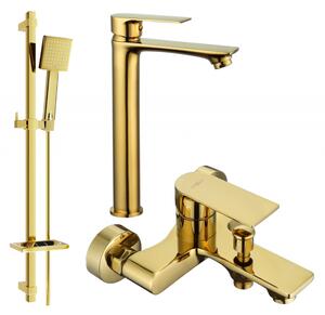 Mexen Royo DQ45 fürdőkád készlet, arany - 72213DQ45-50
