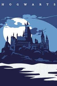 Művészi plakát Harry Potter - Hogwarts, (26.7 x 40 cm)