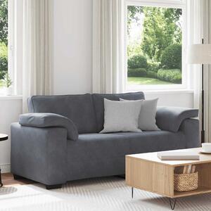 Sötétszürke bársony loveseat kanapé 180x77x82 cm