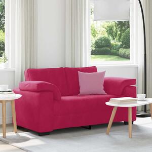 Bordó bársony loveseat kanapé 160x77x82 cm
