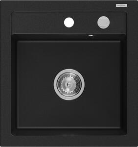 Mexen Vito 1-medencés gránit mosogató 520 x 490 mm, Fekete - 6503521000-77