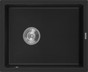 Mexen Pedro - gránit mosogató 56,0x46,0 cm, 1 kamrás, fekete, 6508561000-77