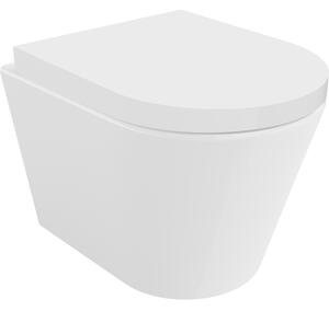 Mexen Rico perem nélküli WC-csésze lassan záródó deszkával kemény, duroplast, fényes fehér - 30720200