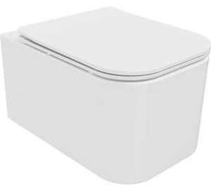 Mexen Elis Rimless WC csésze lassan záródó, vékony duroplast ülőkével, fényes fehér - 30910600