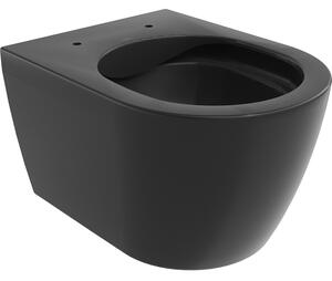 Mexen Carmen perem nélküli WC-csésze, fekete matt - 3388XX85