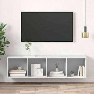 Fehér szerelt fa falra szerelhető TV-szekrény 37x37x142,5 cm