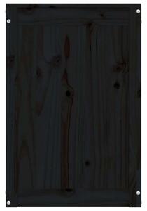 VidaXL fekete tömör fenyőfa szennyestartó láda 44 x 44 x 66 cm