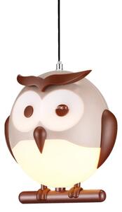 Milagro Owl függesztett gyereklámpa, barna, 1xE14 foglalattal