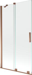 Mexen Velar Kádparaván 2 részes csúszó 100 x 150 cm, átlátszó nano, rózsa arany - 896-100-000-01-60 Kádparaván