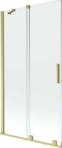 Mexen Velar Kádparaván 2 részes csúszó 100 x 150 cm, átlátszó nano, arany s csiszolt- 896-100-000-01-55 Kádparaván