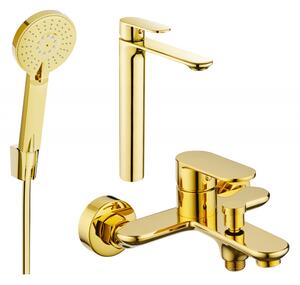 Mexen Milo R40 fürdőkád készlet, arany - 71313R40-50